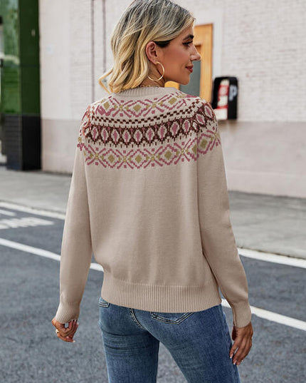 Round Neck Raglan Sleeve Sweater