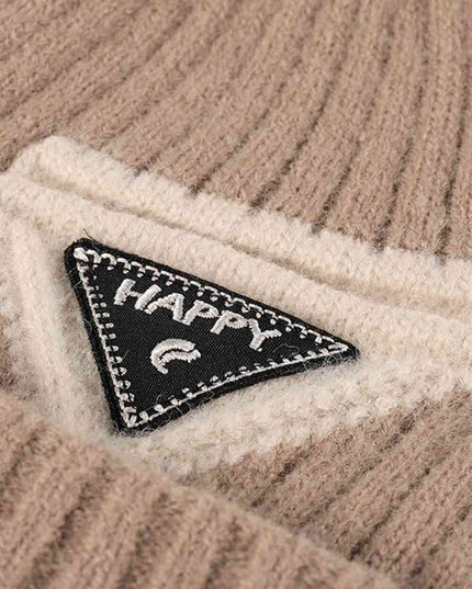 HAPPY Contrast Beanie