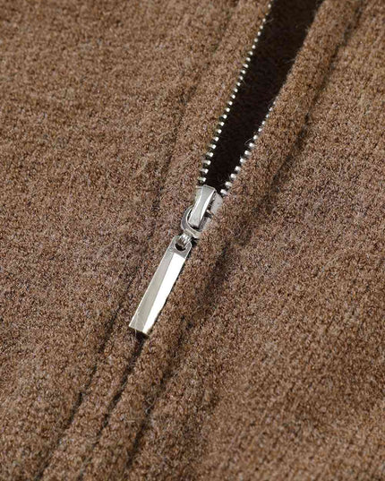 Zip Front Long Sleeve Cardigan
