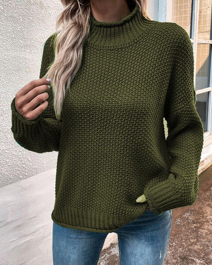 Roll Hem Drop Shoulder Sweater