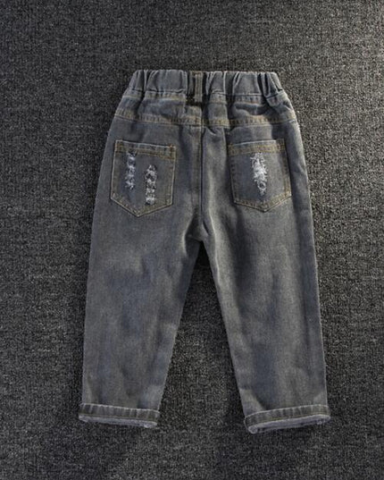 Distressed Elastic Waist Pants