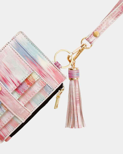 Printed Tassel Keychain with Wallet