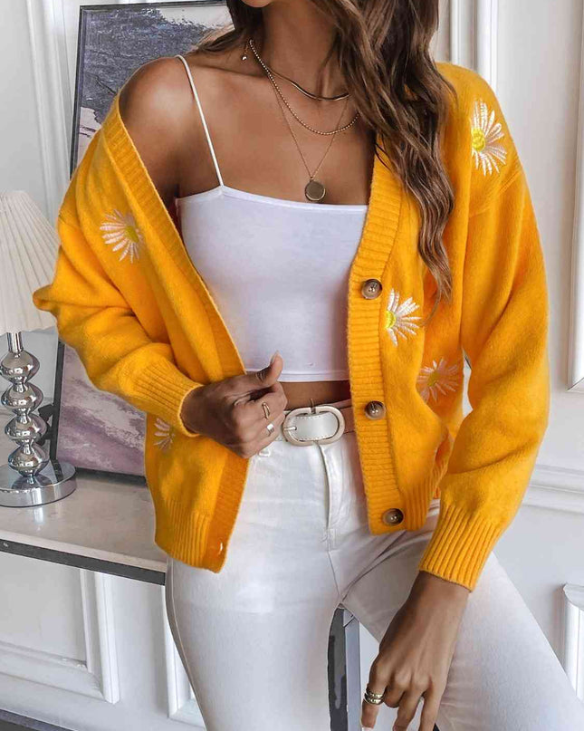 Floral Button Up Cardigan