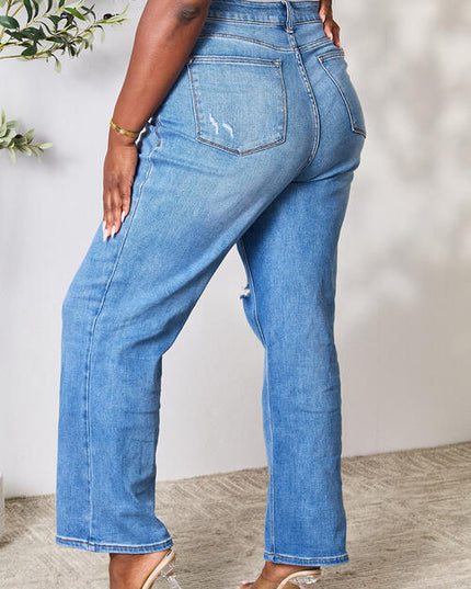 Judy Blue Full Size High Waist Distressed Jeans