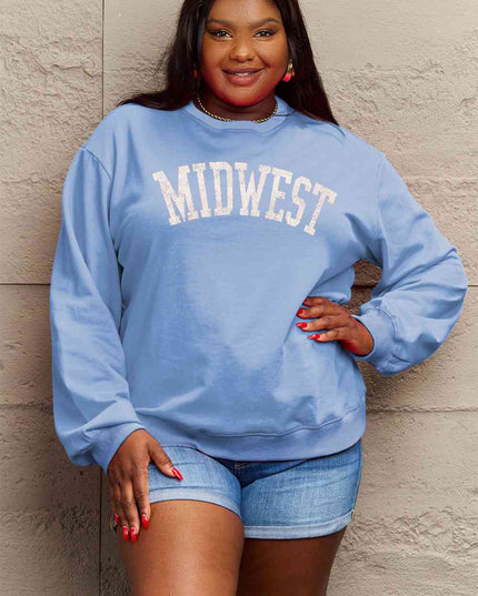 Simply Love Full Size MIDWEST Graphic Sweatshirt