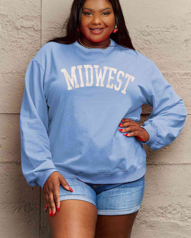 Simply Love Full Size MIDWEST Graphic Sweatshirt