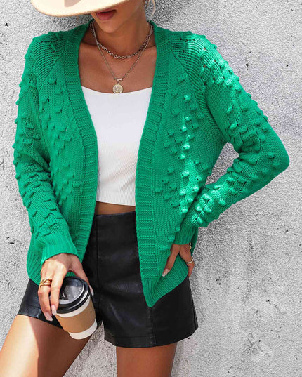 Open Front Long Sleeve Cardigan