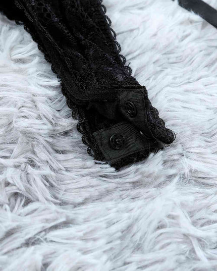 Crisscross Lace-Up Lace Teddy