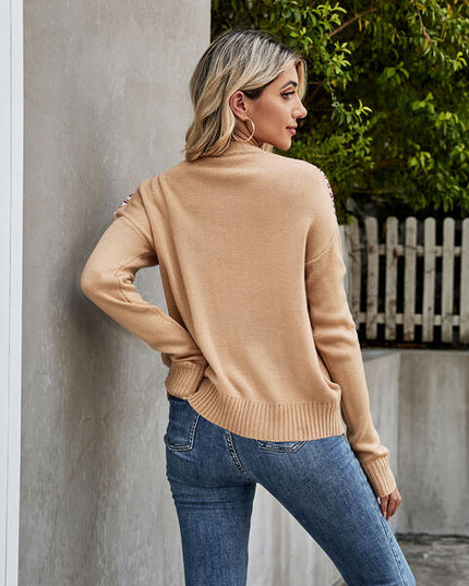 Round Neck Drop Shoulder Sweater