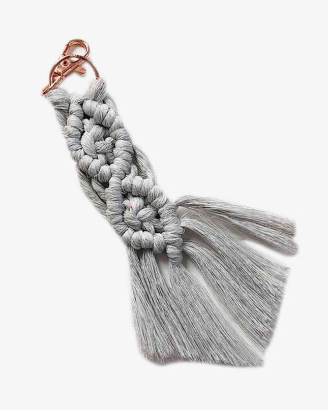 Assorted 4-Pack Macrame Fringe Keychain