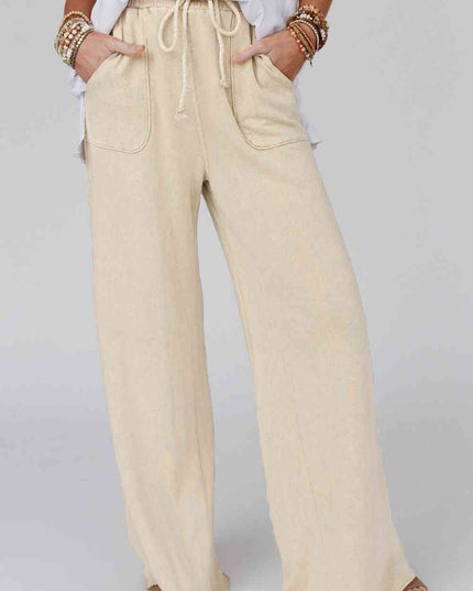 Wide Leg Pocketed Pants