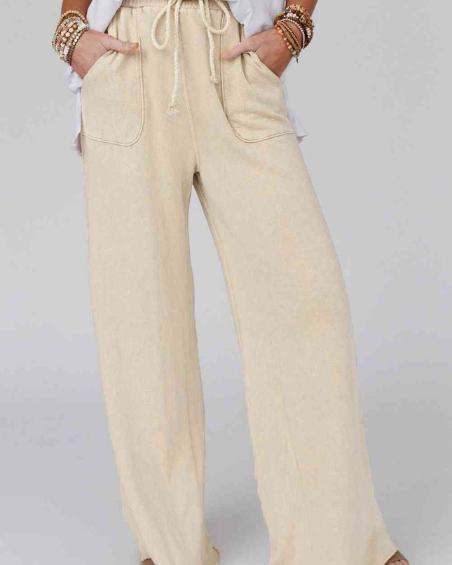 Wide Leg Pocketed Pants