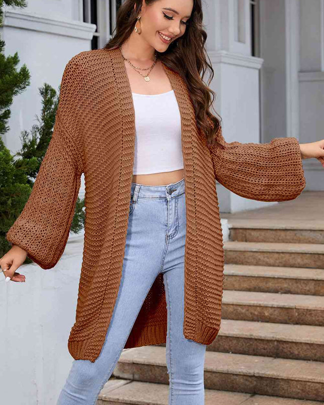 Open Front Longline Cardigan