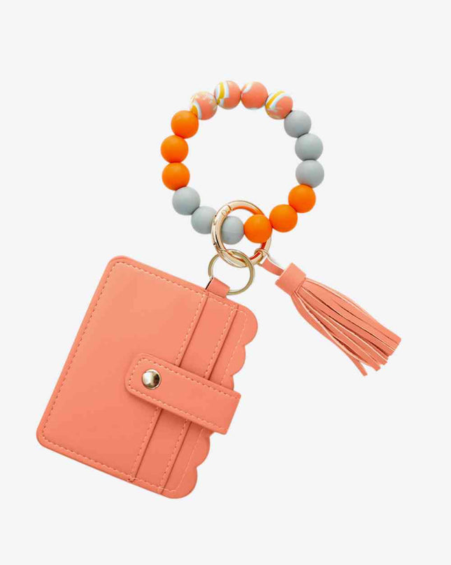 Beaded Tassel Keychain with Wallet