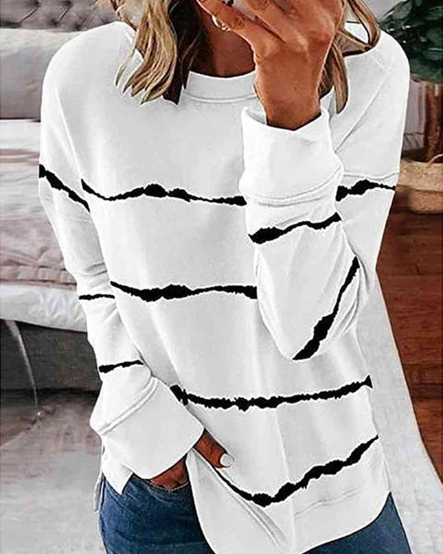 Striped Round Neck T-Shirt