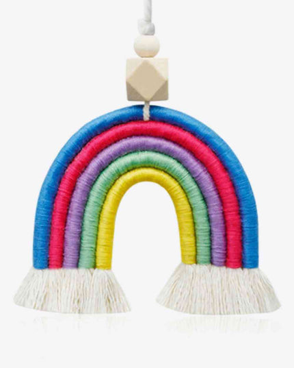 Rainbow Fringed Keychain