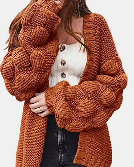 Open Front Long Sleeve Cardigan