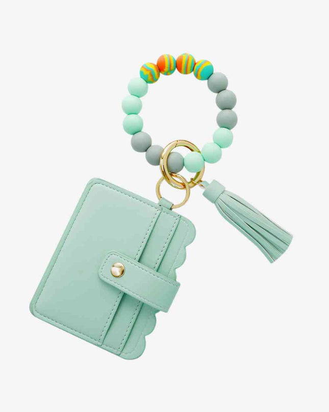 Beaded Tassel Keychain with Wallet