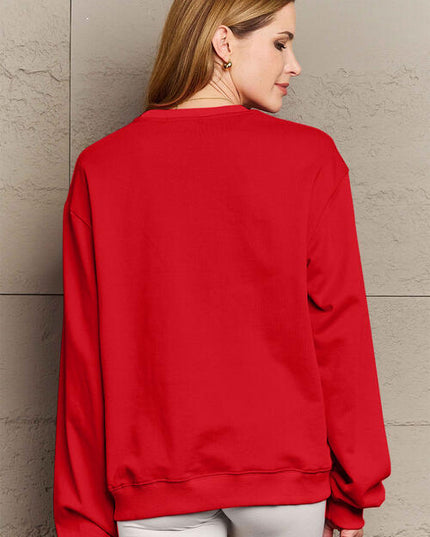 Simply Love Full Size JINGLE ALL THE WAY Long Sleeve Sweatshirt