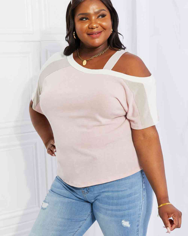 Andree by Unit Full Size Something Simple Cold Shoulder Tee
