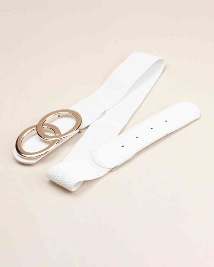Zinc Alloy Buckle Elastic PU Belt