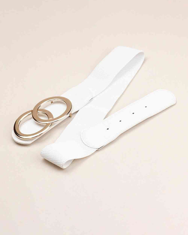 Zinc Alloy Buckle Elastic PU Belt